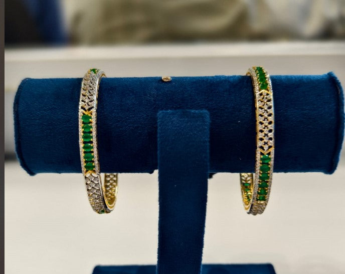 Exquisite American diamond 925 silver bangles